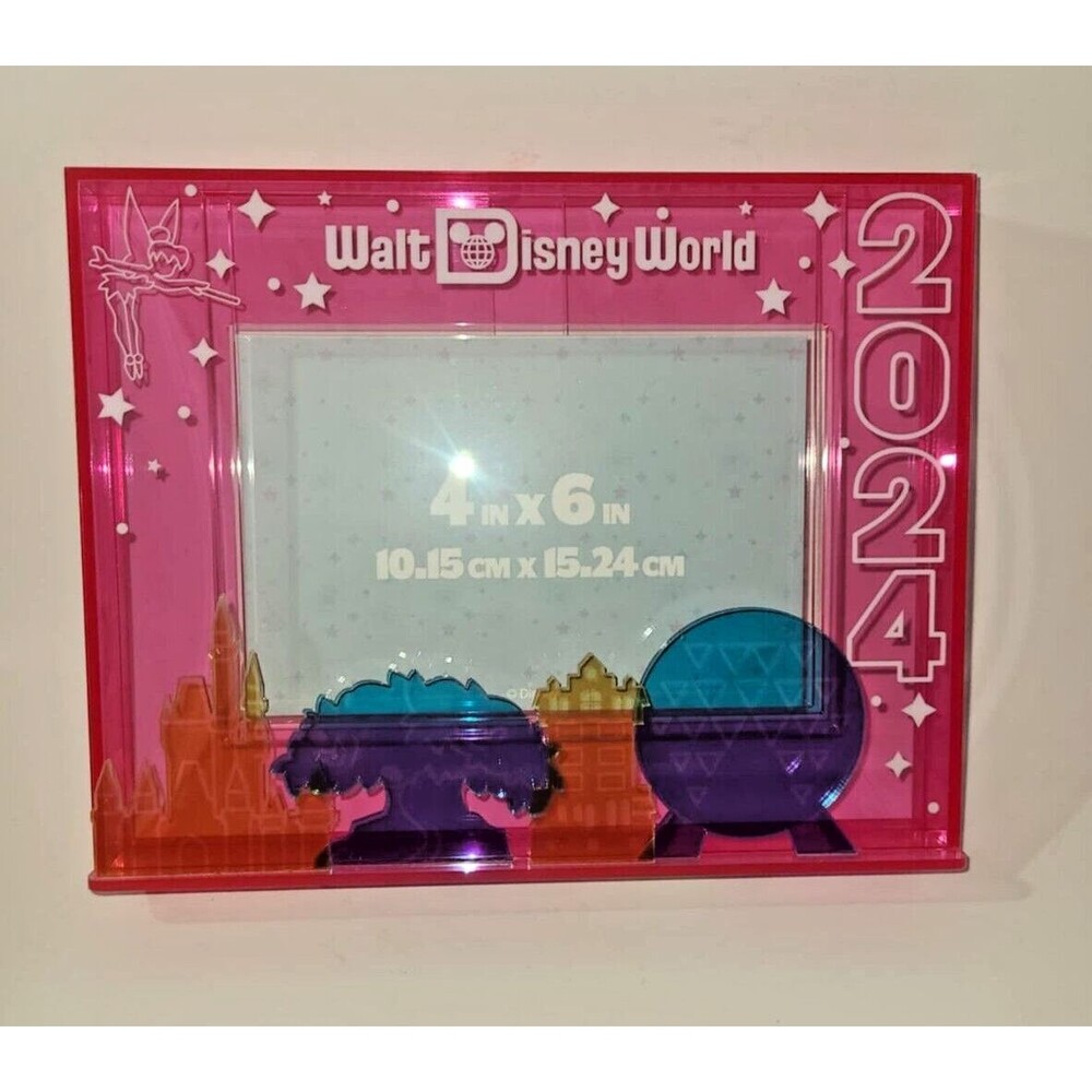 2024 Acrylic Photo Frame 4" x 6" Disney Parks Walt Disney World WDW Resort NEW